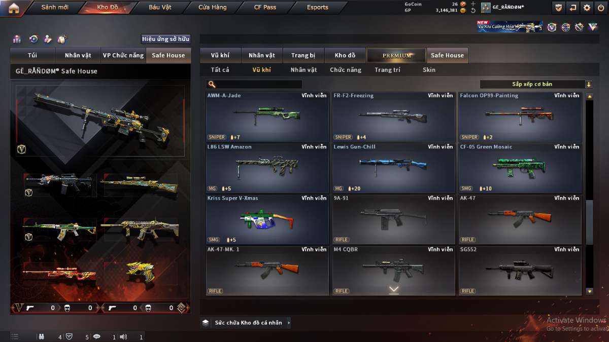 shop acc cf uy tin gia re